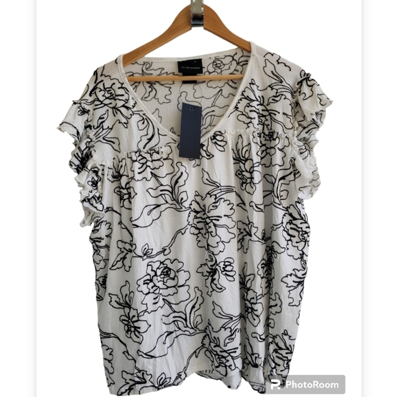 Anthropologie Liv Los Angeles Tops - Anthropologie Liv Los Angeles Plus Size 2X Peasant Boho Embroidery Top